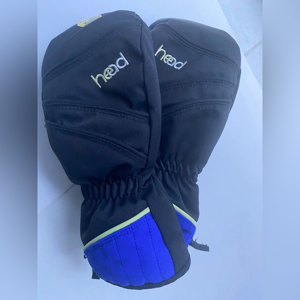 NWT HEAD DuPont Sorona Black Youth Mittens S/P